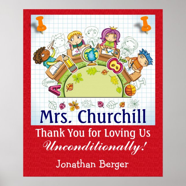 Tack till din lärare - SRF Poster (Framsidan)