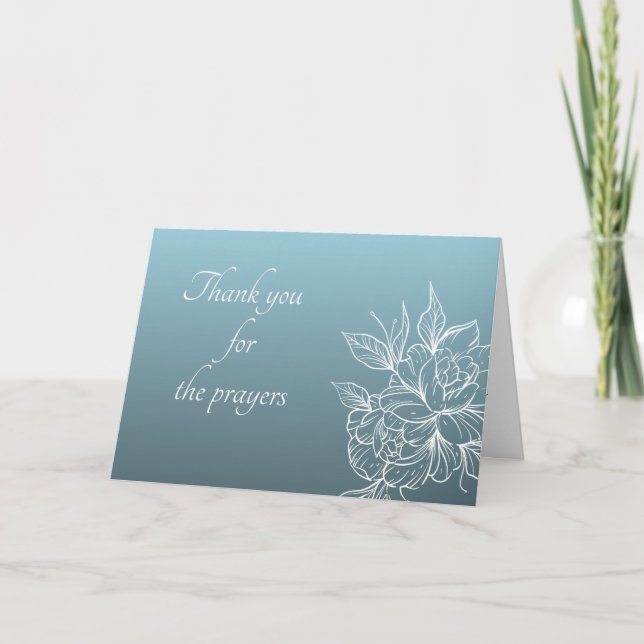Tack till dina böner blommar Teckning. Kort (Framsida)