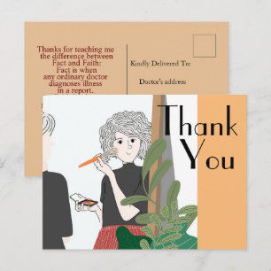 Tack till doktor vykort