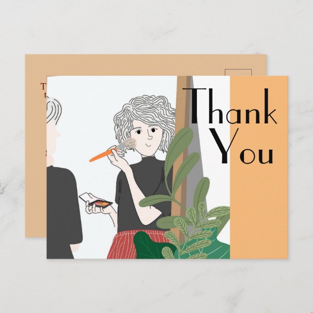 Tack till doktorn vykort (Fram/baksida)