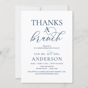 Tack till en Brunch, efter Bröllop Elopement Party Inbjudningar