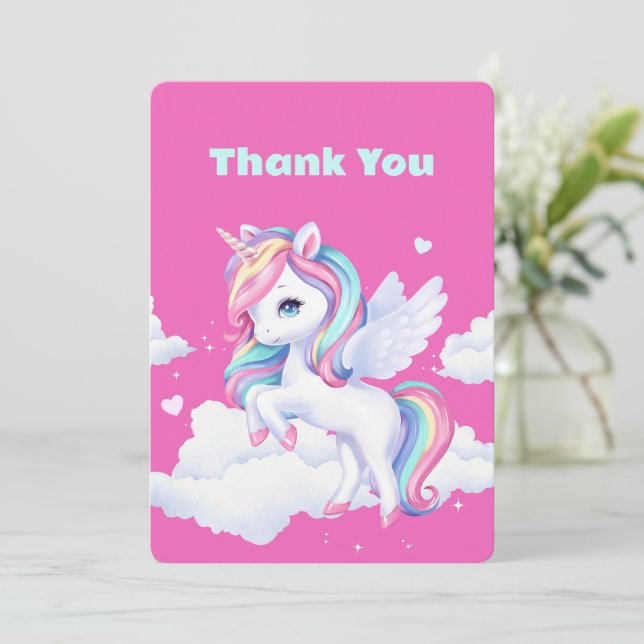 Tack till en magisk födelsedagsfest. kort (Stående Fram)