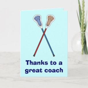Tack till en underbar Lacrosselagledare Kort