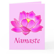 Tack till ett yoga Teacher Lotus Flower Big Card