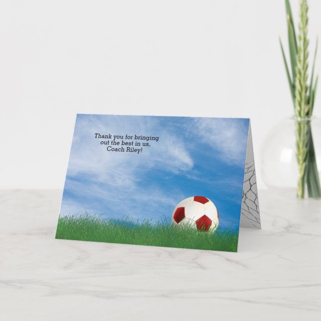 Tack till fotboll kort (Framsida)