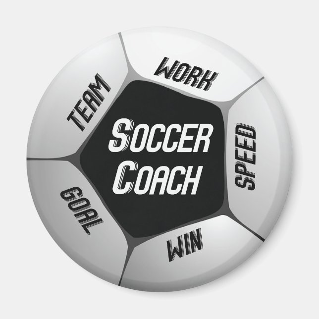 Tack till fotbollscachen Boll Magnet (Framsidan)