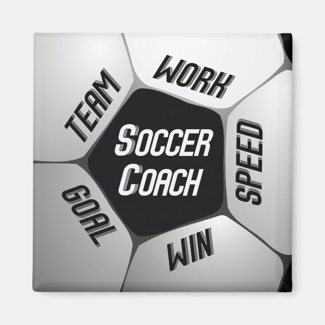 Tack till fotbollscachen Boll Magnet (Framsidan)