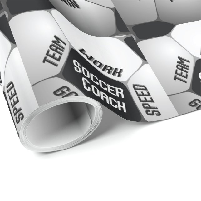 Tack till fotbollscachen Boll Presentpapper (Rullad Hörn)