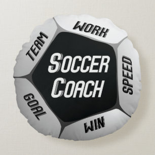 Tack till fotbollscachen Boll Rund Kudde