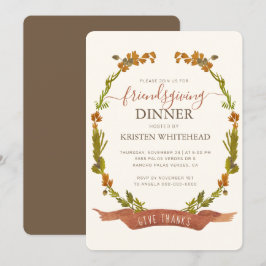 Tack till Friendsgiving Fall Wandan Ge Inbjudningar