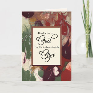 Tack till Gud för hans julklapp Kort
