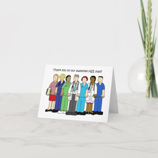 Tack till HSE-sjukvårdspersonalen Kort (Framsida)
