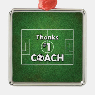 Tack till idrottare Coach Grass Fält Julgransprydnad Metall