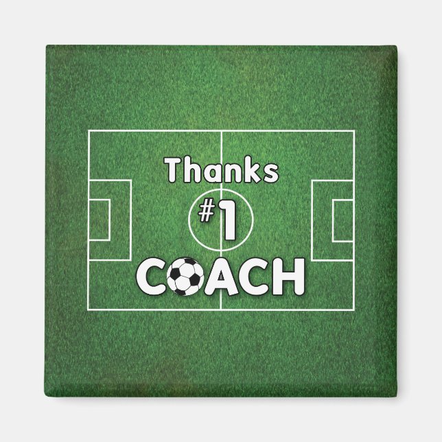 Tack till idrottare Coach Grass Fält Magnet (Framsidan)