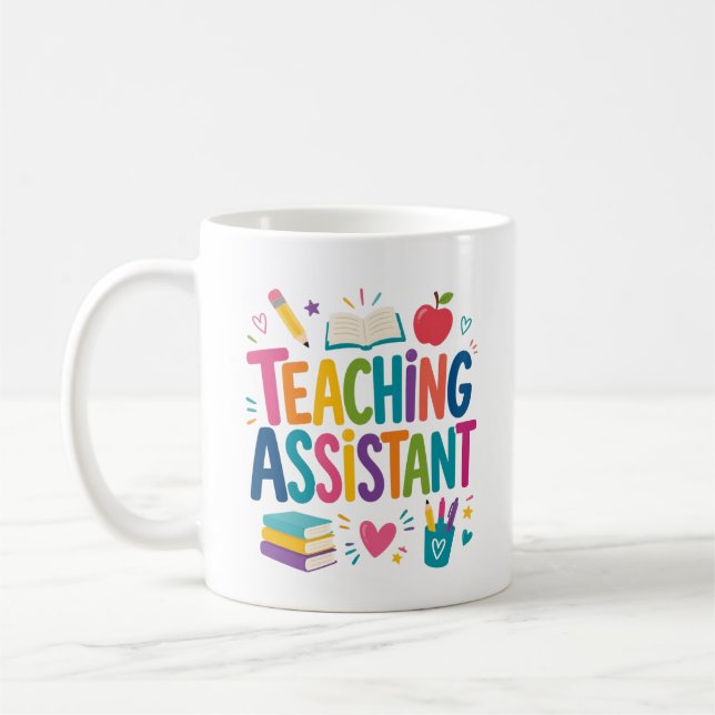 Tack till lärarassistenter kaffemugg (Vänster)