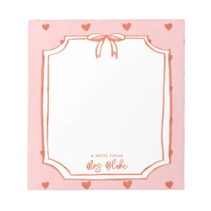 Tack till lärare - Färgrik rand Anteckningsblock