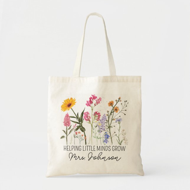 Tack till läraren present Tote väska Canvas Anpass (Framsidan)