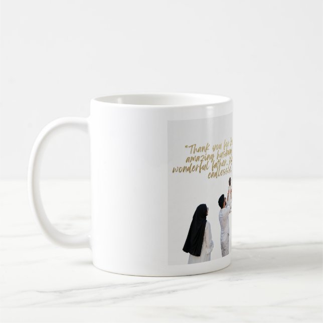Tack till man och far kaffemugg (Vänster)