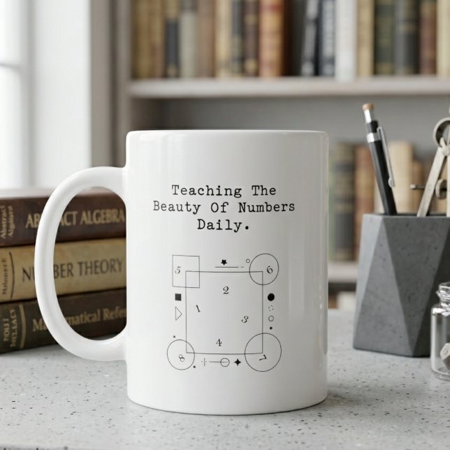 Tack till matematiklärare | Siffrornas skönhet Kaffemugg (Skapare uppladdad)