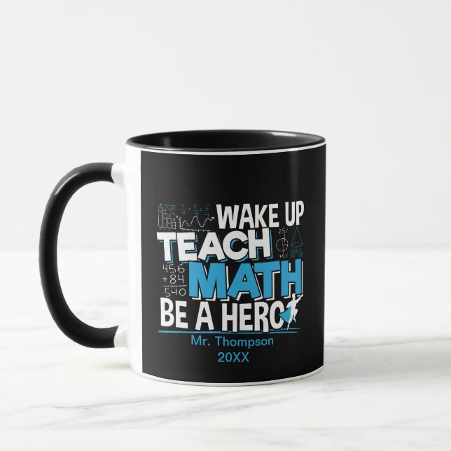 Tack till matematiklärare - Undervisa, Var en Hjäl Mugg (Vänster)