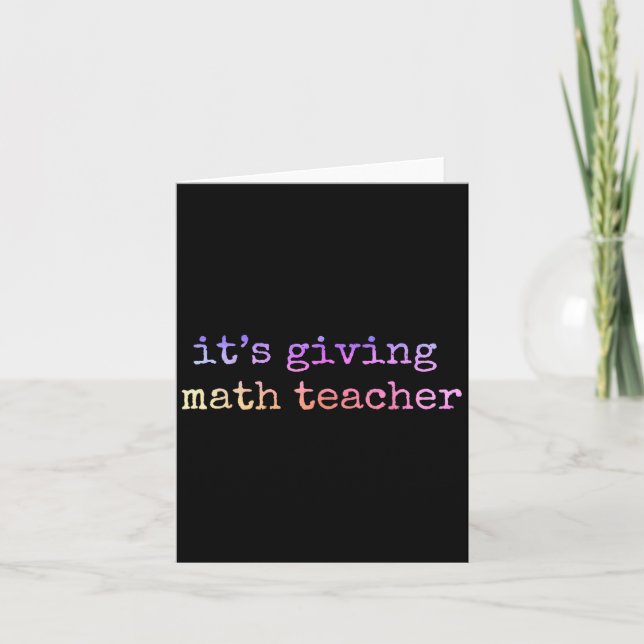 Tack till matte lärare Geometri Matematiker E Kort (Framsida)