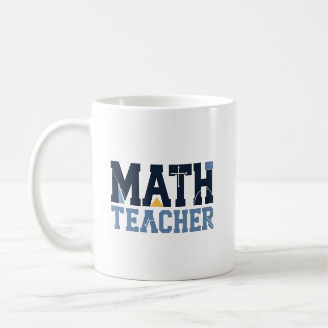 Tack till matte-lärare kaffemugg (Vänster)
