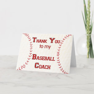 Tack till min baseballlagledare kort