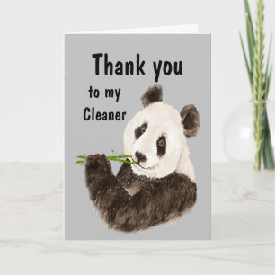Tack till min Renare med Funny Panda Bear Kort