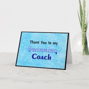 Tack till min simmande coach kort