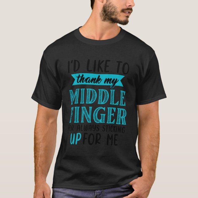Tack till Mittet Finger Prankster Gangster T Shirt (Framsida)