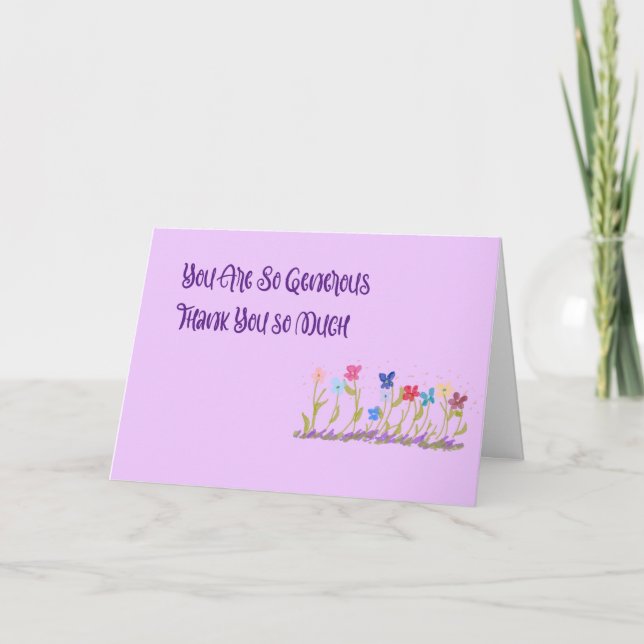 Tack till Money Gift Kort (Framsida)