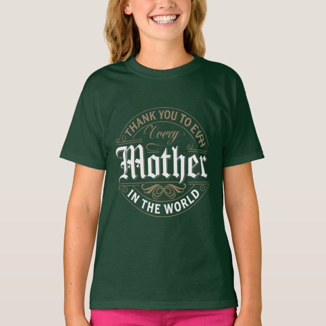 Tack till mor i världen t shirt (Framsida)