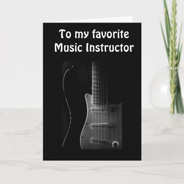 TACK TILL "MY FAVORITE MUSIC INSTRUKTOR" KORT (Framsida)