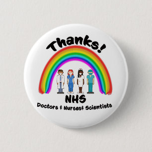 Tack till NHS Läkare Nurses Scientists Rainbow Knapp