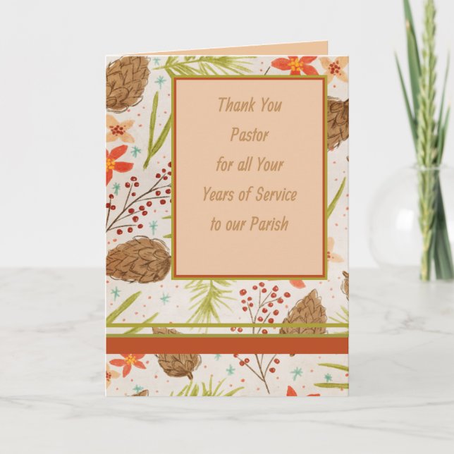 Tack till pastor kort (Framsida)