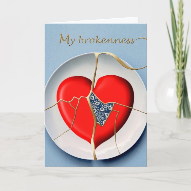Tack till Patience My Brokenness Kintsugi Kort (Framsida)