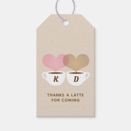 Tack till Personligt bröllp Monogram Initialer Presentetikett