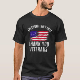 Tack till Service Veterans American Flagga T Shirt