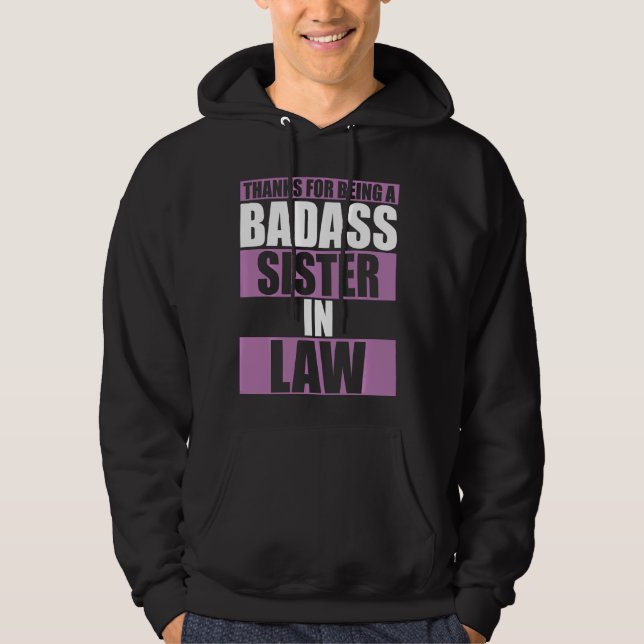 Tack till syster i juridik från broder i Lag Ley B Hoodie (Framsida)