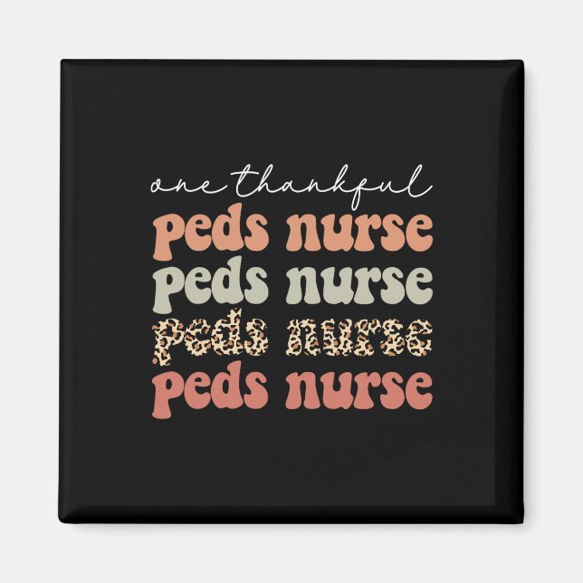 Tack till tacksamma Peds Nurse Autumn Träd Höst lö Magnet (Framsidan)