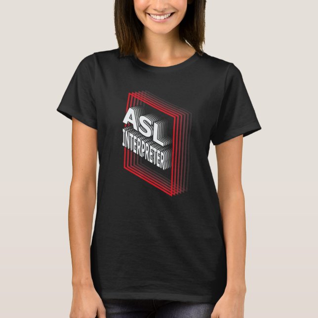 Tack till tecken­tolk, retro t shirt (Framsida)