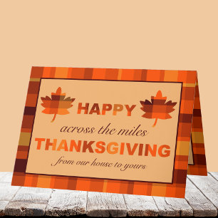 Tack till Thanksgiving önskar över milen Kort