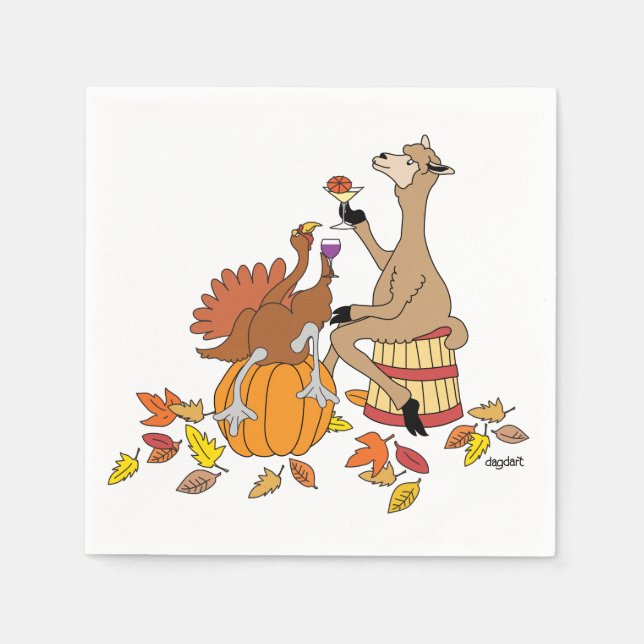 Tack till Thanksgiving servett (Framsidan)