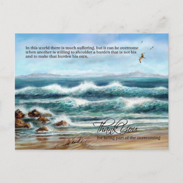 Tack till vårdgivare, läkarens dag eller sjuksköte vykort (Framsida)