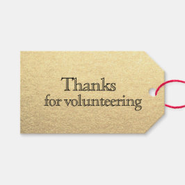Tack till volontär medarbetare anställd presentetikett