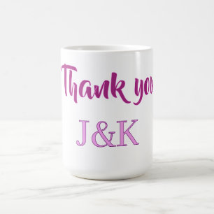 Tack tillägg för kärlekens skull initial bokstav L Kaffemugg