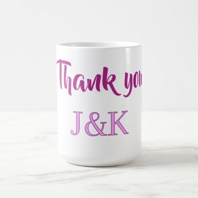 Tack tillägg för kärlekens skull initial bokstav L Kaffemugg (Center)