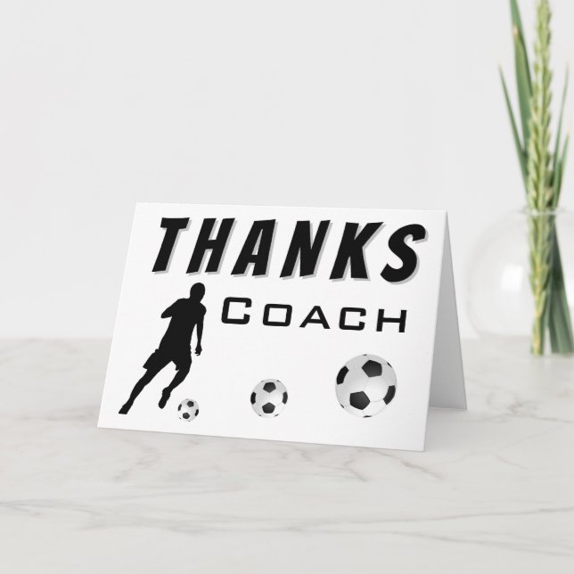 Tack Tränare Fotbollsspelare Tackkort (Framsida)