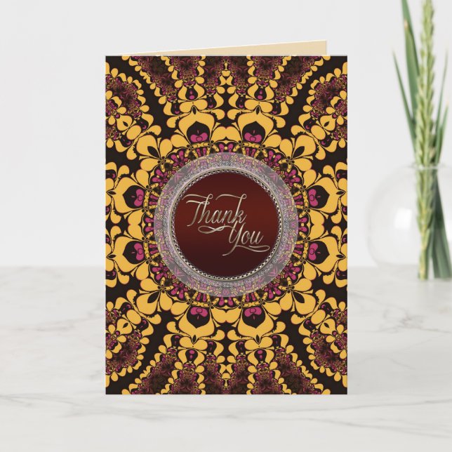 Tack Tribal Batik Card Kort (Framsida)