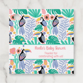 Tack Tropical Toucan Bird Baby Shower Gåvor Etiketter